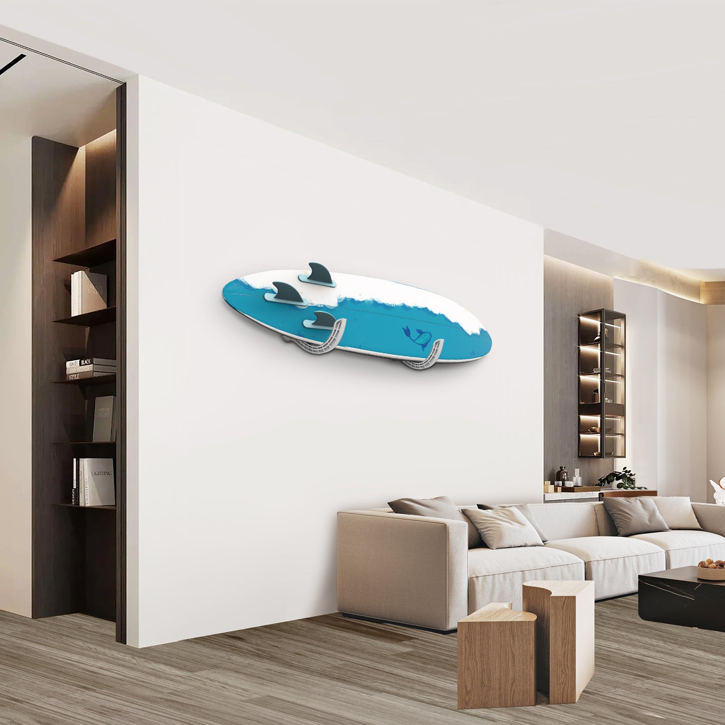 Surfboard Rack for Wall | Surfboard Wall Mount | Paddle Board Rack | Surfboard Wall Rack | Paddle Board Wall Rack | Surf Board Wall Mounts | Surf Rack for Board Storage (Grey)